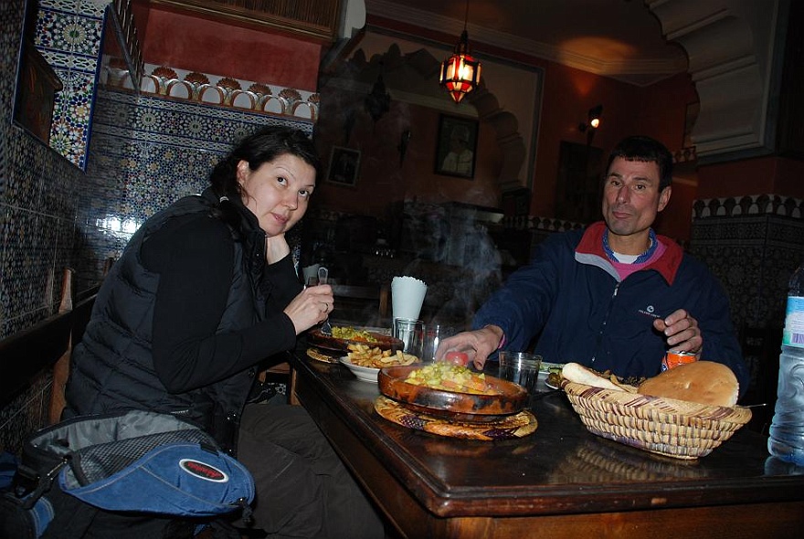 DSC_0134.JPG - At the flight from Germany to Morocco we met dutchman Hans. He knows Marrakesh since many times and showed us...