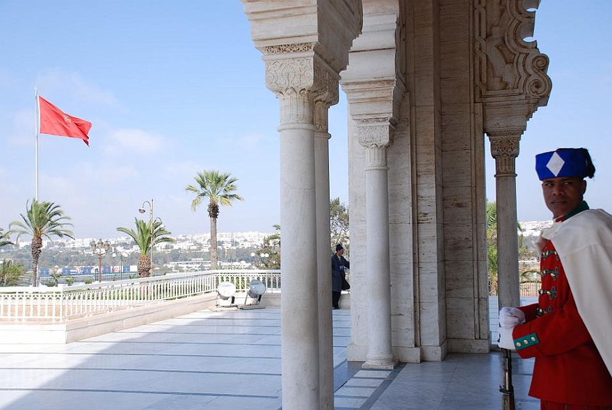 DSC_0473.JPG - in front of mausoleum of Mohammed V.