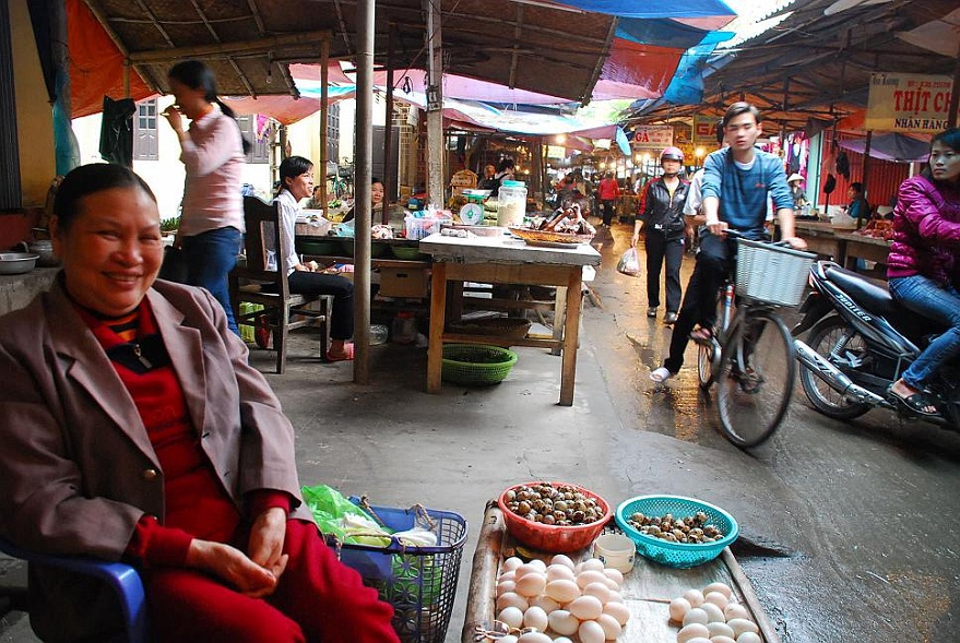 DSC_1353.JPG - Auf dem Markt in Ninh Binh, 100 Kilometer sdlich von Hanoi.